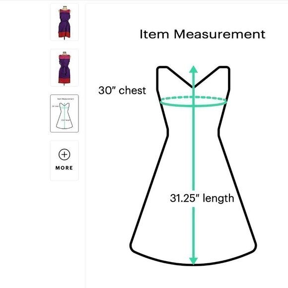 ELLE Sleeveless Color Block Dress Size 12 - Picture 3 of 3